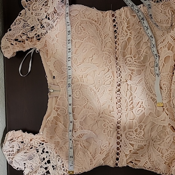 Lulu's Blush Pink Lace Midi Dress Size Xlarge 💜 - Picture 8 of 8